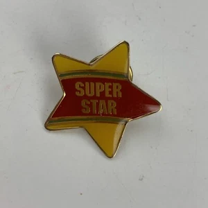 Super Star Pin Back Red Yellow - Picture 1 of 2