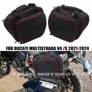 Saddle bag Tool Side bag Storage Luggage For DUCATI MULTISTRADA V4 S 2021-Later - Picture 1 of 7