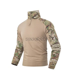 Tactical G3 Combat T-Shirt mit Ellenbogenschützern Militär BDU Gen3 Airsoft Tops UK Ware - Bild 1 von 12