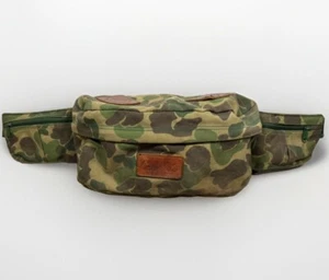 VTG Cabela's Frogskin Spot Camo Canvas Hunting Fanny Waist Pack 3-Pocket - Picture 1 of 20