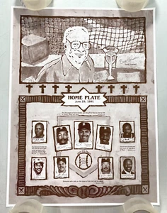 Cartel de versículo bíblico Ernie Harwell 1991 de los Tigres de Detroit 24" x 18" raro - Imagen 1 de 14