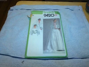 SIMPLICITY PATTERN - 9420 LADIES WEDDING BRIDAL HEADPIECE VEIL ONE SIZE - Picture 1 of 1