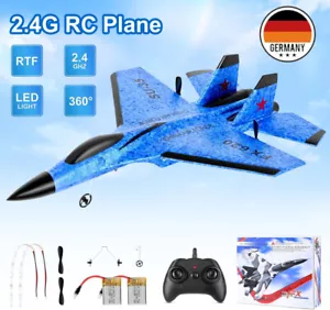 LED RC Flugzeug 2.4GHz Ferngesteuertes Flugzeug Spielzeug für Kinder Erwachsene - Bild 1 von 18