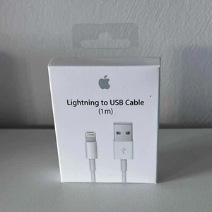 Official Apple Lightning to USB Data Charge Sync Cable 1m MD818ZM/A BNIB sealed - Picture 1 of 2
