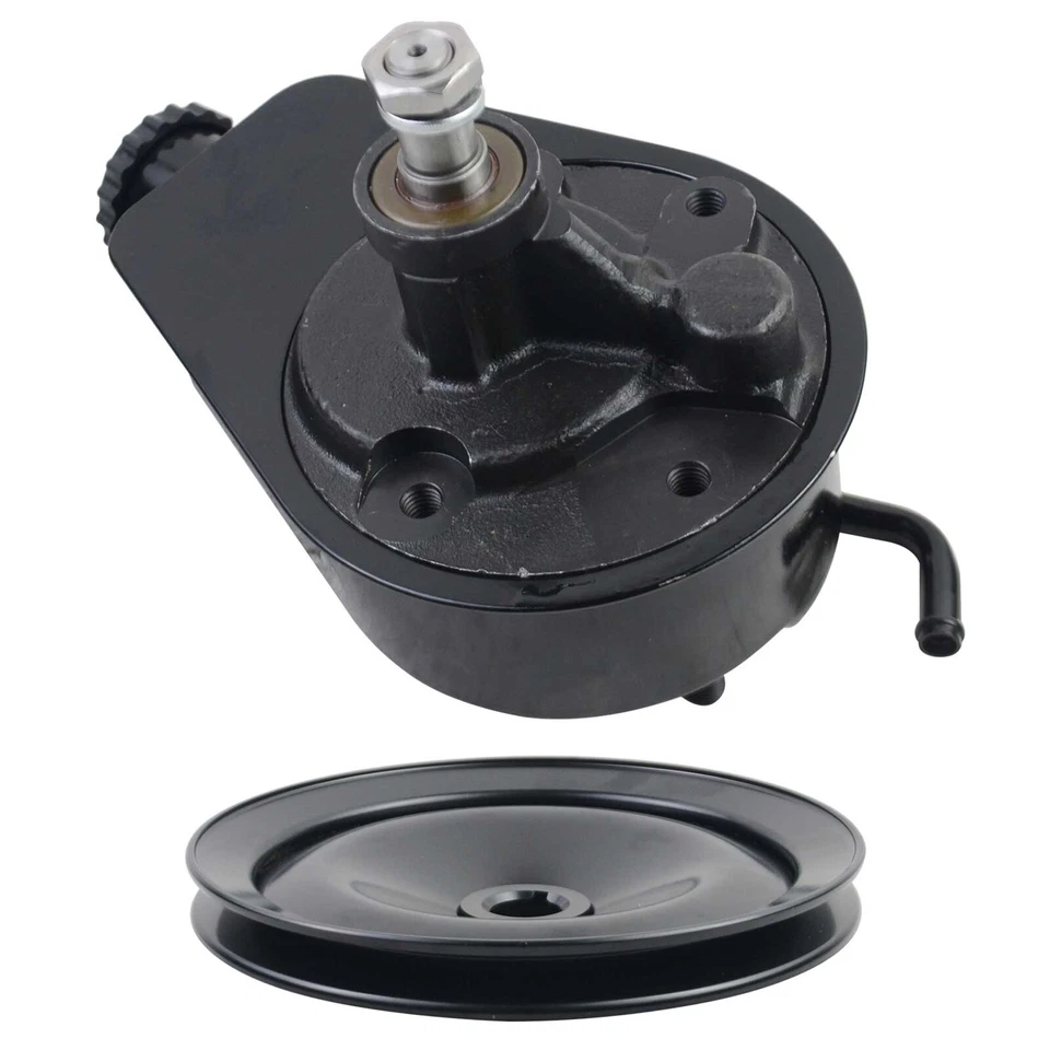 BBC SBC Black Power Steering Pump w/ Single Groove Pulley for Chevy Buick GMC - Image 1 of 4