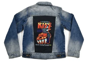 Dragonfly Clothing Youth Boys KISS 96 Gargoyle Denim Jacket New S, M, XL - Picture 1 of 4