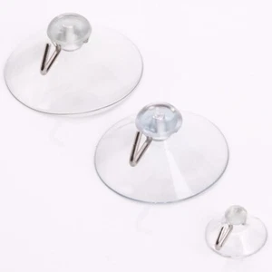SUCTION CUP HOOKS Small Large Clear 20mm 45m 50mm Mirror Tiles Glass Metal Hang - Picture 1 of 1