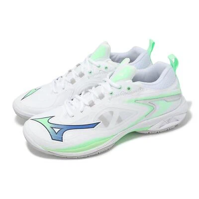 Mizuno Wave Claw Neo 3 Wide White Green Men Badminton Shoes 71GA2473-15 - image 1 of 4