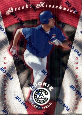1997 Pinnacle Totally Certified PLATINUM RED #118 Brooks Kieschnick CUBS - Image 1 of 2