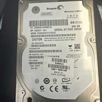 Seagate Momentus 5400.4 200GB Internal 5400RPM 2.5" (ST9200827AS) HDD - Image 1 of 2