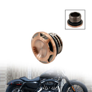 Copper Fuel Gas Tank Thread Cap Cover For '96-15 Harley Sportster XL883 1200 CNC