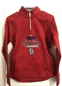 Majestic St. Louis Cardinals 1/4 Zip Pullover Jacket M Red MLB - Picture 1 of 3