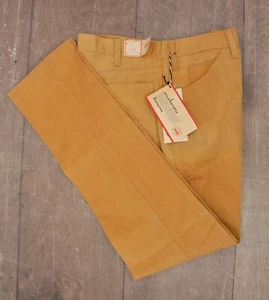 Men's VTG 1960s NOS Khaki Tapered Leg Pants Sz 32x31 60s Male Denim Jeans - Picture 1 of 11