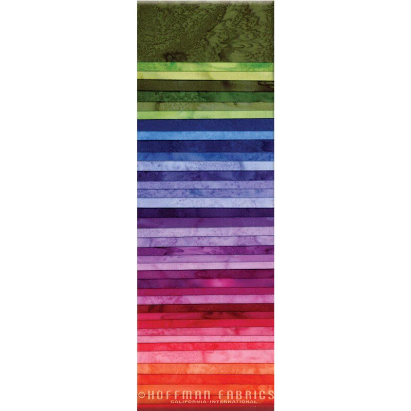 Hoffman 1895 Agate 40 x 2 1/2 Inch Fabric Strips Bali Pop aka Jelly Roll - image 1 of 1
