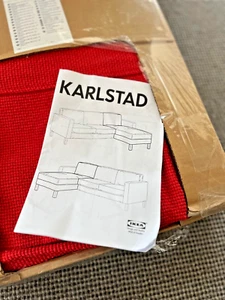 Funda de sofá IKEA Karlstad sección CORNER CHAISE ~ TEJIDO rojo-naranja ~ nueva caja abierta - Imagen 1 de 9