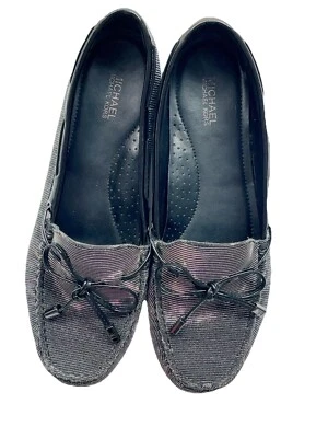 Michael Kors Women's Penny Loafers Flats Comfort Shoes Gray Black Metallic 7.5M - Image 1 of 4