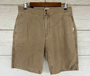 Quiksilver Corduroy Shorts Mens Size 28 Beige Straight Fit Snap Top Shorts New - Picture 1 of 3