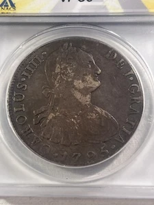 1795-Lima IJ Peru 8 Reales Graded VF 30 by ANACS - Picture 1 of 4