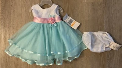 (NWT) Rare Editions Girl’s Size 12 Months Gorgeous Mint  Dress Retails$58.00 - Image 1 of 4