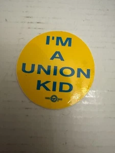 Vintage UAW 997 Trade Union I'm A Union Kid Decal Sticker - Picture 1 of 2