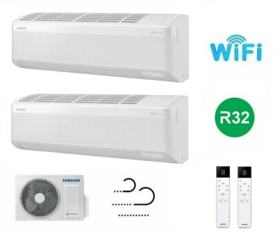 SAMSUNG WIND-FREE Elite Multi 2x3,5kW Klimaanlage WiFi R32 Aggregat 5,0 - Bild 1 von 4