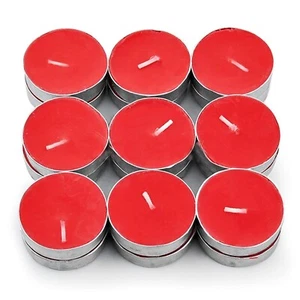 Wax Red Tealight Candle, Plain Tea Lights Candles Christmas decorations 25 pcs - Picture 1 of 4