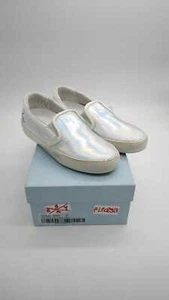 PHILIPPE MODEL Scarpa Mocassino Donna Woman Argento Pelle size 36 PLP029LZ - Picture 1 of 9