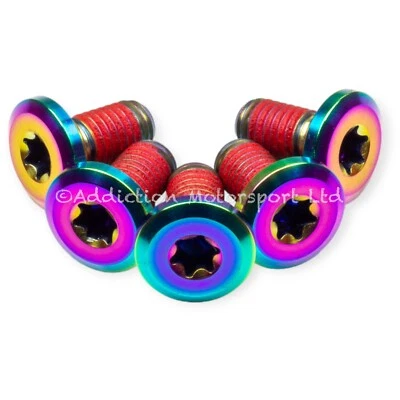5x Tornillos de rotor de disco trasero Rainbow Titanium para BMW R Nine T Urban 2016-23 Foto 1 de 4