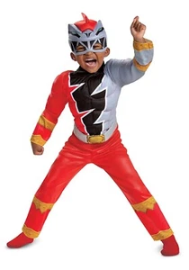 Disguise Dino Fury Power Ranger 2T Classic Red  Muscle Halloween Kids Costume - Picture 1 of 7