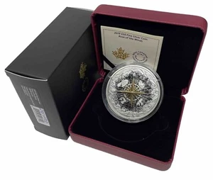 Canada Fine Silver 2019 5 oz $50 Rose Of The Winds #35-11 - Imagen 1 de 4