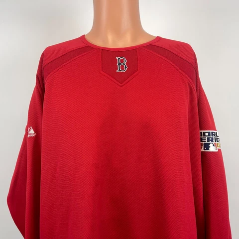 Majestic Boston Red Sox 2007 World Series Patch Therma Base Sweatshirt MLB 3XL Cover