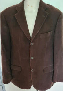 BALMAIN (Paris) Cotton Velour Blazer Jacket Brown (Size 38) - Picture 1 of 9