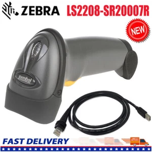New Zebra Symbol Motorola LS2208-SR20007R 1D Wired Barcode Scanner W/ USB Cable - Picture 1 of 13