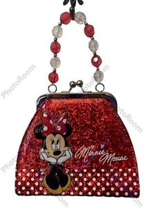 *Minnie Mouse Snap Red Poka Dot Sparkel Girls Handbag* - Picture 1 of 6