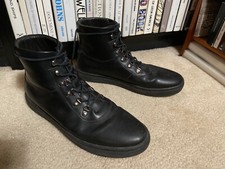 THE CHARLIE Onyx HELM Boots Black, Size 13 M, Triple Black, Made Brazil, leather