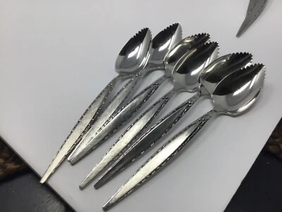 Onieda Community Venetia Grapefruit Spoon Stainless Steel Lot of 6 - Image 1 of 4