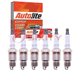 6 pc Autolite Copper Core Spark Plugs for 1989-1994 Chevrolet S10 Blazer xp - Picture 1 of 5