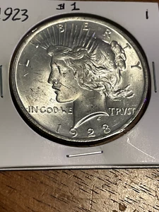 Better - 1923 Peace Silver Dollar - 90% US AU - Picture 1 of 3