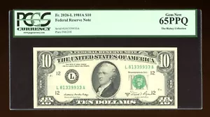 DBR 1981-A $10 FRN San Francisco Gem Fr. 2026-L PCGS 65 PPQ Serial L81339933A - Picture 1 of 2