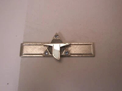 North American Aviation STERLING Employee Service Vintage Tie Bar Clip rockwell - Image 1 of 4