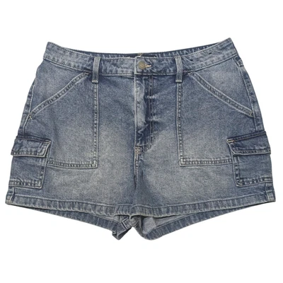 Pantalones Cortos Hollister Denim Carga Para Mujer 12/31 Ultra Alto Tiro Mamá Denim Ligero Grunge Foto 1 de 4