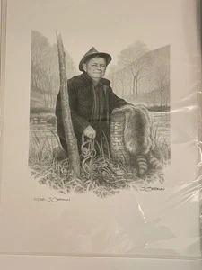 Limited Edition Print Legendary Trapper Stanley Hawbaker By Joe Goodman #111/250 - Picture 1 of 5