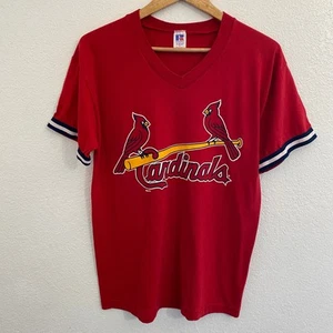Vintage Russell Cardinals red baseball jersey tee (Size: Medium) - Picture 1 of 6