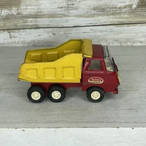 Vintage Tonka Mini Tonka Dump Truck Red and Yellow Pressed Steel 1970's 5” GC - Picture 1 of 7