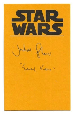 Julian Glover. General Veers In The Empire Strikes Back. Signed Card + COA - Image 1 of 2
