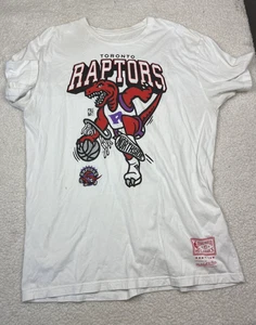 T-shirt Toronto Raptors Mitchell and Ness Hardwood Classics XL bianca retrò - Foto 1 di 8