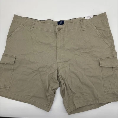 George Men's Beige Cargo Khaki Shorts Size 46 Inseam 10” At The Knee New - Image 1 of 4