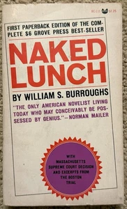 NAKED LUNCH BY WILLIAM S. BURROUGHS 1966 BLACK CAT VINTAGE PAPERBACK 2nd PRINT - Picture 1 of 7