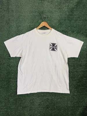 Camisa De Colección West Coast Choppers Hawaii Maui XL Blanca Motociclista Harley Años 90 Y2K Cross Foto 1 de 4