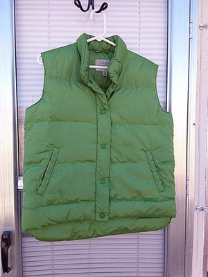 Vintage Cabelas Womens Goose Down Puffer Vest 550 Fill Size S/P Green - Image 1 of 4